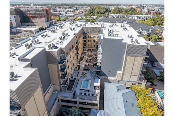 A view of a city from a high vantage point. at The Revival, Salt Lake City, UT 84101